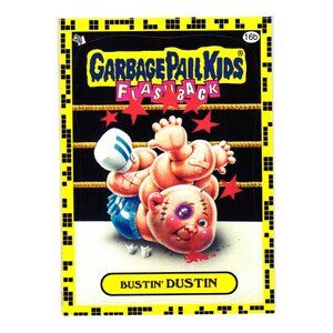 Garbage Pail Kids Flashback Card 16b Bustin Dustin Yellow 2011 Collector Sticker